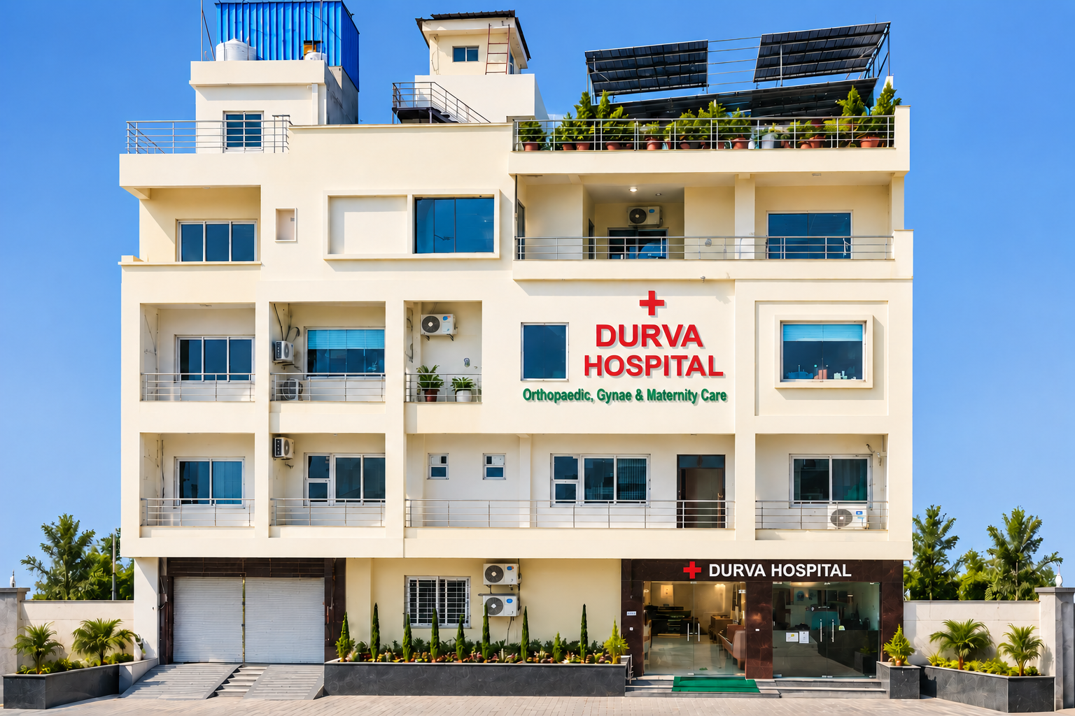 Durva Hospital modern exterior in Kota, Rajasthan